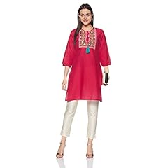 Amazon Brand- Myx Women's Cotton Embroidered Straight Kurta