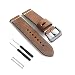 Produktbild Feicuan Echtes Leder Uhrenarmband für Garmin Fenix 5, 22mm Männer Vintage Lederband Einstellbare Ersatz Armband für Garmin Fenix 5 Forerunner 935 Approach S60 (Kaffee)