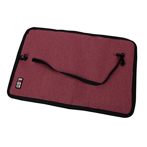 Damai Wrap Universaltasche Tragbare Tasche Elektronike Zubehöre für Reiseorganisator/Festplatte/Kabel (Klein, Weinrot) - 5