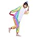 Produktbild Freebily Unisex Kinder Flanell Jumpsuit Pyjama Schlafanzug Pyjamas Einhorn Tier kostüme Tierkomstüme Nachtwäsche Bademantel für Karneval Fasching Weihnachten Bunt 128-140/8-10 Jahre