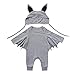 Produktbild Riou Kinder Langarm Halloween Kostüm Top Set Baby Kleidung Set Kleinkind Neugeborenes Baby Jungen Mädchen Halloween Cosplay Kostüm Strampler Hut Outfits Set Strampler Overall (70, Grau B)