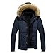 Produktbild Herren Warme Dick mit Kapuze ManteljackeCoat JacketWintermantel Kapuzenjacke Outdoorjacke Winterjacke Warm Mantel (M, Blau)