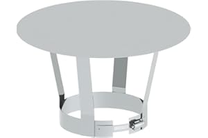 TECNOVIS Schornstein Regenhaube aus Edelstahl für einwandige Schornsteine, Durchmesser 130 mm