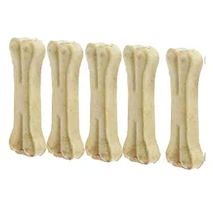 Pet Guard Raw Hide Pressed Bone 6 inch Mutton Dog Chew(500 g, Pack of 5)