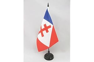 Drapeau de table Forces navales françaises libres 21x14cm - PETIT Drapeaux DE BUREAU marine militaire France 14 x 21 cm - AZ FLAG