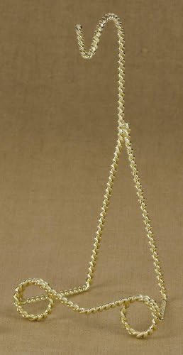 1 X Victorian Twisted Wire Cup & Saucer Brass Stand, 6.5"H