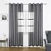 Produktbild FLOWEROOM Transparent Voile Vorhänge mit Ösen 2er Set, Grau, 245x140 cm