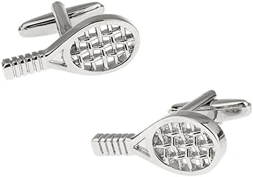 Tennis Racket Cufflinks for Men's Birthdays, Weddings and Special Occasions | Personalised Cufflinks for Men