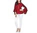 Indietoga Women maroon moss crepe flute bell sleeve western wear top ( Plus size XS to 7XL) RS.485.00