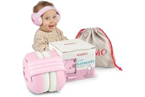 KIAMO1407 Earmuffs Baby Gehörschutz [0-36 Monate] - 25dB Lärmschutz Kopfhörer - Verstellbares Kopfband - Komfortable Ohrenschützer für Schlaf, Reisen & Konzerte - Schutz für empfindliche Babyohren
