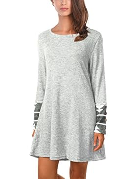 DJT Damen Pullover Herbst Basic Long Sleeve Strick Pullover Sweater