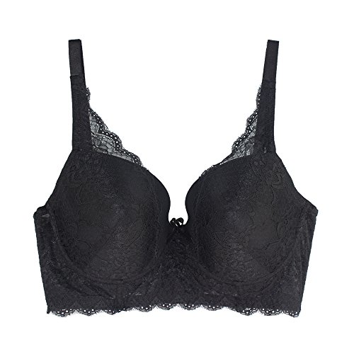 Mierside Women's Sexy Plus size Longline Bra with Lace Longline Bras UK