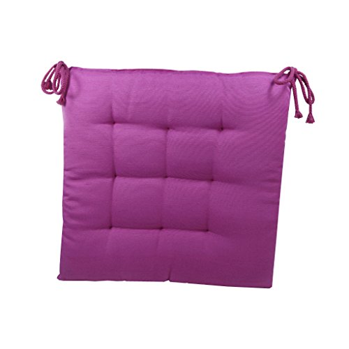 Rally Fashion Stella Stuhlkissen Pink 40 x 40 x 4 cm Sitzpolster Kissen Sitzkissen mit Bändern Sitzpolster 130713-16