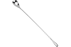 SUFE Aigend Cucchiaio in Acciaio Inossidabile Bar Vino Cocktail Cucchiaio per Miscelare Manico Lungo Strumento per Agitare Bevande Agitatore per Bevande per Uso Domestico Barista