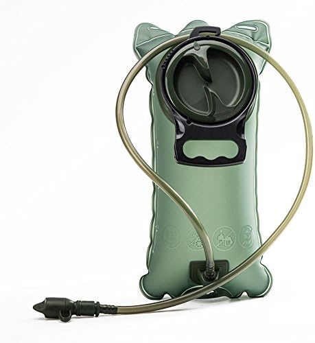 Water Bladder Hydration Pack with Insulated Valve 2L/70oz Reservoir BPA Free Leak Proof (Military Green)
