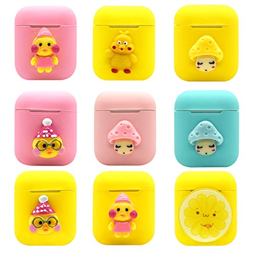Preisvergleich Produktbild AOTUOTECH Weiches Silikon Kopfhörer Zubehör Kabellose Bluetooth Kabel-Aufbewahrungsbox passend für Apple Airpods