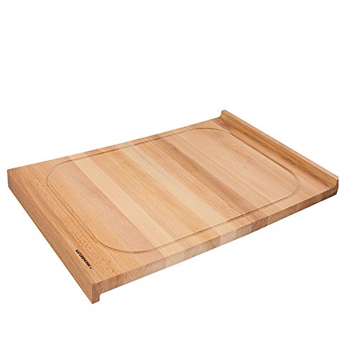 NATUREHOME Schneidebrett Holz groß massiv mit Saftrille Tranchierbrett Küchenbrett ca. 60×40 cmNATUREHOME Schneidebrett Holz groß massiv mit Saftrille Tranchierbrett Küchenbrett ca. 60×40 cm - 2