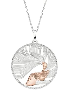 Laimons Premium Damen-Anhänger Fisch Koi Karpfen mit Zirkonia und Kette 70cm Sterling Silber 925
