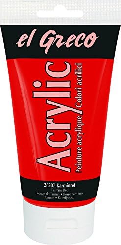 KREUL El Greco 28507 - 150 ml acrylic paint, crimson.