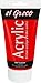 Produktbild Kreul 28507 - El Greco Acrylfarben, hochpigmentierte Acrylfarbe in Studienqualität, buttrig vermalbar, für pastose Malerei, glänzend, 150 ml Tube, karminrot