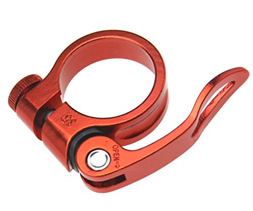 Preisvergleich Produktbild Alu Fahrrad Sattelklemme mit Schnellspanner 34.9mm ROT