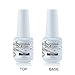 Vishine 2 x 8ml Nail Art UV/LED Lamp Gel Polish Gelpolish Base Top Coat Primer Foundation Long-lasting