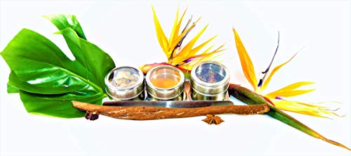 Sabores de las Indias Occidentales y Equitables - Cúrcuma Fairtrue Haitiana (40g) - Pimientos Orgánicos de Aves o Pili-Pili (10g) - Jengibre Seco Orgánico (15g) - Hecosfair