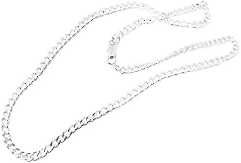 925 Sterling Silver Hallmarked Flat Curb 46cm/18" Necklet Chain - Gift Boxed for the love your life