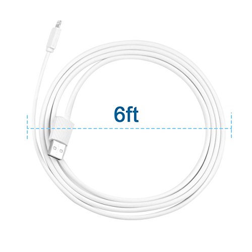 IPhone Kabel 3 Pack 6FT Lightning zu USB Kabel für iPhone 7, SE, 5,5s, 6,6s, 6 Plus, iPad Luft, Mini, iPod (weiß) - 7