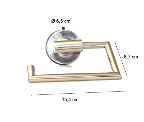 Toilettenpapierhalter mit Saugnapf 18/10 Edelstahl - 5