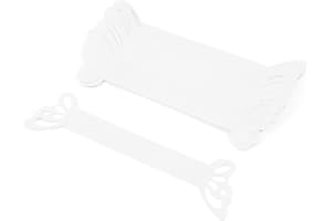 DIYI 50 portatovaglioli di carta, portatovaglioli, per matrimoni, feste, decorazione da tavolo, banchetti (bianco)