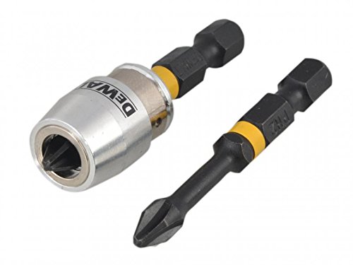 Dewalt DT70536T-QZ Puntas Ph2 x 2 50 mm adaptador magnético con bloqueo, Negro y amarillo