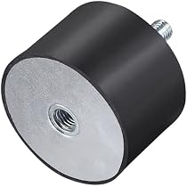 4 Silent Blocs Sourcing Map - M10 Mâle/Femelle, Caoutchouc Antivibration, D50mm H50mm