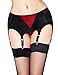 Produktbild Mio Retro Scarlet Red with Black Lace 6 Strap Vintage Suspender Belt PPP-14R, Rot Und Schwarz, Gr. L