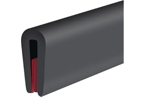 PROTALWELL Garniture de bord en caoutchouc, protection de bord de portière de voiture auto-adhésive, protecteur de bord flexible pour bord tranchant en tôle, 1/16 pouce (1,5 mm), longueur 10 pieds (3 m)