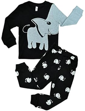 Tkria Kinder Jungen Schlafanzug Elefant Pyjama Set 92 98 104 110 116 122