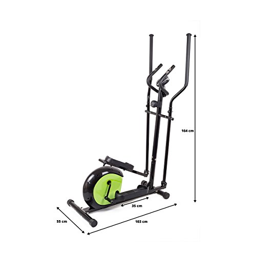 Fitkraft SLIMLINE Crosstrainer Ellipsentrainer mit Computer und Pulsmessung Schwarz Neue Modellnummer: FTKTORBMASL_Schwarz-grün_M - 10