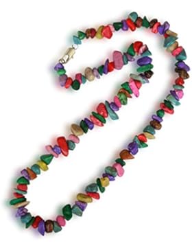 Edelstein Kette, natürlich, mehrfarbig, Bruchstück, 5-8mm