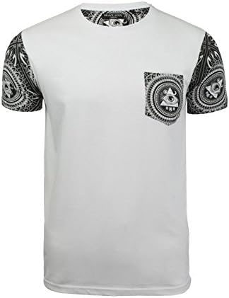 Capo Clothing Mens T Shirt Brave Soul Limonov Illuminati Print Crew Neck Cotton Tee
