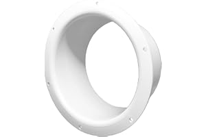 H&C VENT Väggfläns 150 mm inloppsrör för ventilationskanal PVC - diameter Ø150 mm - väggplatta HVAC Luftsystemelement