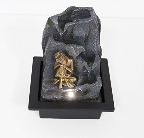 Zimmerbrunnen Dekobrunnen FoBuddha Rest ruhender Buddha mit LED 10647 - 3