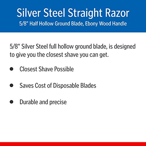 Dovo 4.580 - Navaja de barbero (5/8, mango de madera de bano)