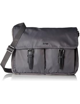 BREE Damen Barcelona Nylon 14, Slate, Messenger W17 Umhängetasche, Grau (Slate), 26x10x22 cm