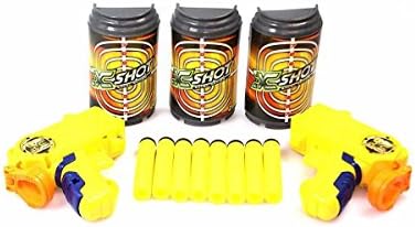 HK Toys X SHOT Excel Series Reload MICRO DART BLASTER GUN -2 Guns, 8 Darts &amp; 3 Targets &amp; Includes LED Keychain Light