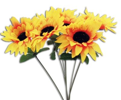 HAAC 10er Set künstliche Sonnenblume Sonnenblumen 32 cm