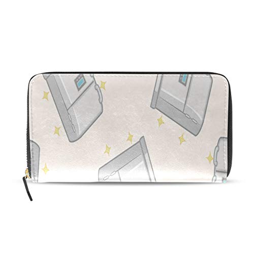 Preisvergleich Produktbild Kühlschrank elektrische muster lange pass kupplung geldbörsen reißverschluss brieftasche fall handtasche geld veranstalter tasche kreditkarteninhaber für dame frauen mädchen männer reisen geschenk