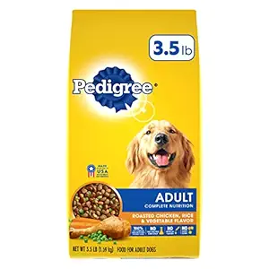 PEDIGREE Complete Nutrition Adult Dry Dog Food Roasted Chicken, Rice & Vegetable Flavor, 3.5 lb. Bag
