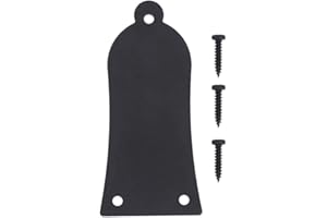 Bnineteenteam Truss Rod Cover,3 Holes Metal Truss Rod Cover with Screws for Guitar Bass (Black,Silver,Gold)