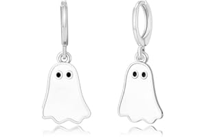 WEITAPYT Halloween Ohrringe Gespenst für Damen Lustige Geist Ohrstecker Sterling Silber Tropfen Ohrschmuck Halloween Earrings Geschenke für Frauen Teenager Mädchen Kinder