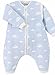 Produktbild schlafsack baby ganzjahres mädchen junge Baumwolle kinder winter schlafanzug. unisex pyjama/overall/Stramplersack.Wolke. (Kleidet Länge 80CM6-18Monatee, Wolke Blau)